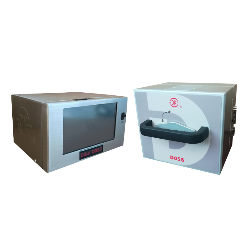 DIKAI D05S Overprinter de transferência térmica de 53 mm com fonte de alimentação AC100-240V Fornecimento de ar de 6 bar e máquina de codificação inteligente de área de impressão de 53x70 mm
