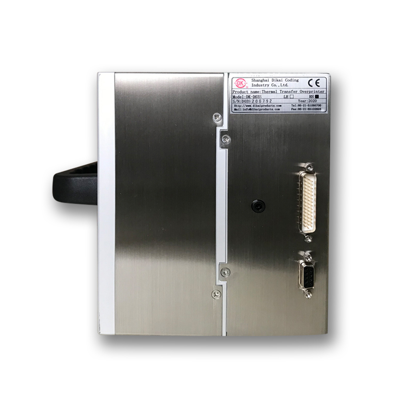 DIKAI D03S Overprinter de transferência térmica com cabeça de impressão de 32 mm para impressão de código QR e código de barras em fábricas